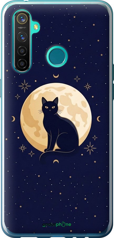 Силіконовий чехол Cute Cat Celestial/Witchy для Realme 5 Pro - 6787u-1861 изображение 