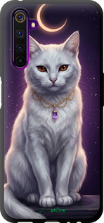 TPU чехол Mystic White Cat Gothic Dark Purple Gold для Realme 6 Pro - 6805b-1893 изображение 