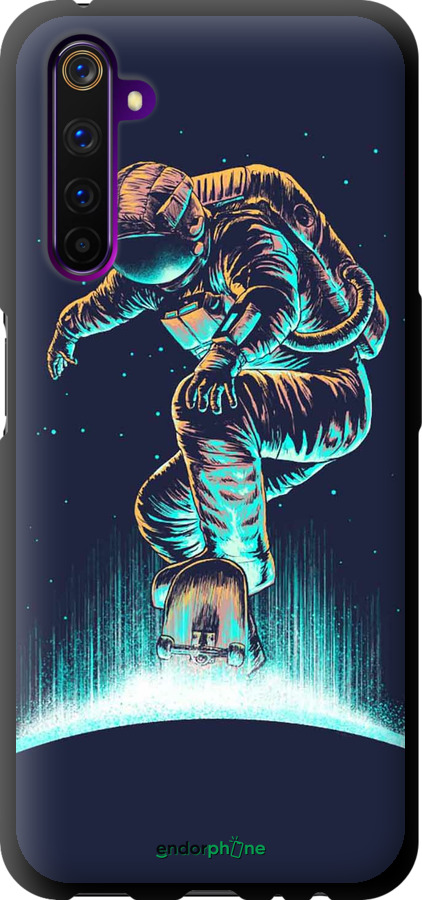 TPU чехол Космонавт на скейтборде для Realme 6 Pro - 4145b-1893 изображение 