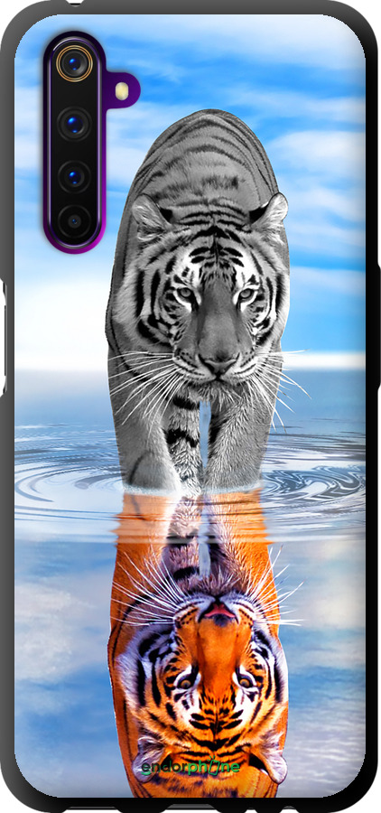 TPU чехол Тигр для Realme 6 Pro - 6016b-1893 изображение 