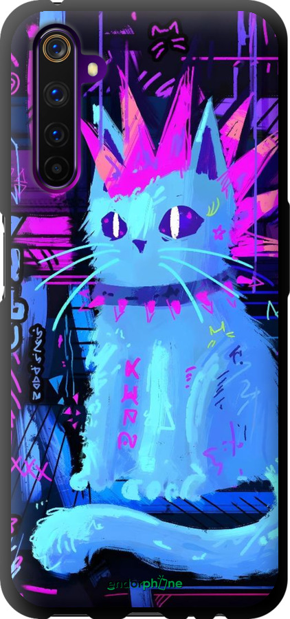 TPU чехол Кот панк для Realme 6 Pro - 6311b-1893 изображение 