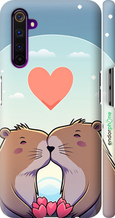 3D пластиковий матовий чехол Капібара кохання для Realme 6 Pro - 6027m-1893 изображение 