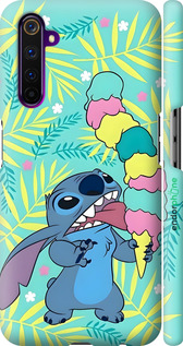 3D пластиковый матовый чехол Стич для Realme 6 Pro - 6361m-1893 изображение 