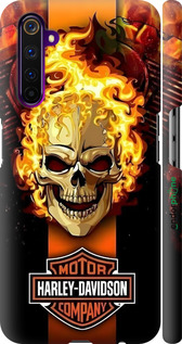 3D пластиковий матовий чехол Харлей девидсон для Realme 6 Pro - 6370m-1893 изображение 