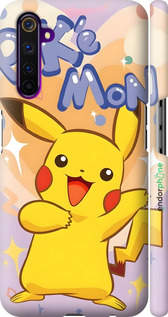 3D пластиковый матовый чехол Пикачу для Realme 6 Pro - 6383m-1893 изображение 