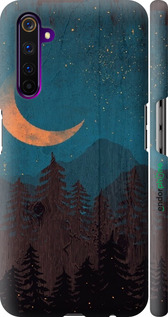 3D пластиковый матовый чехол Звездный лес для Realme 6 Pro - 6480m-1893 изображение 