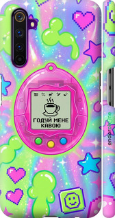 3D пластиковый матовый чехол Y2K Aesthetic Retro Pet: Годуй мене кавою для Realme 6 Pro - 6784m-1893 изображение 