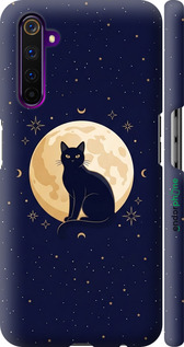 3D пластиковый матовый чехол Cute Cat Celestial/Witchy для Realme 6 Pro - 6787m-1893 изображение 