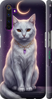 3D пластиковий матовий чехол Mystic White Cat Gothic Dark Purple Gold для Realme 6 Pro - 6805m-1893 изображение 