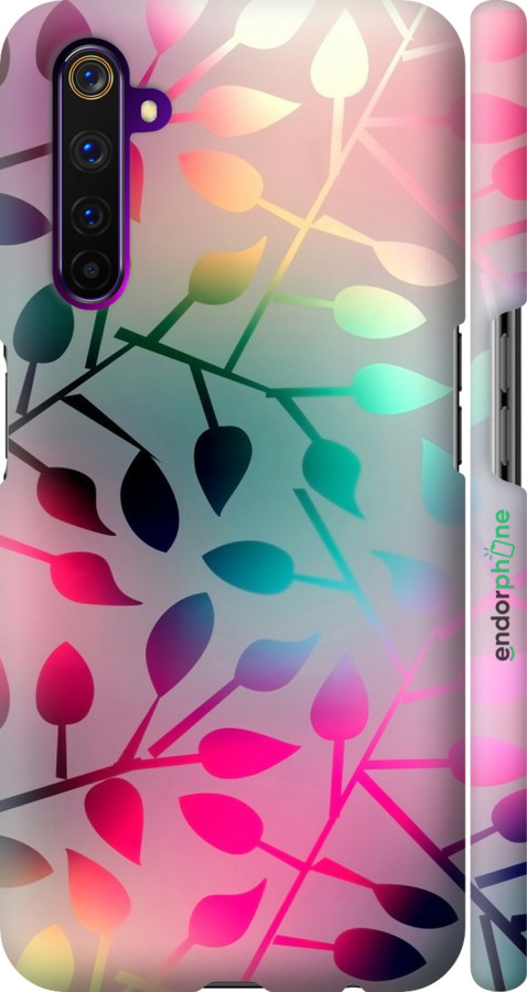 

3D пластиковий матовий чохол "Листя" для Realme 6 Pro