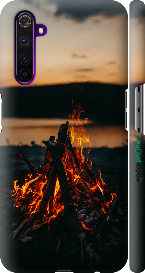 3D пластиковый матовый чехол Огонь для Realme 6 Pro - 6021m-1893 изображение 
