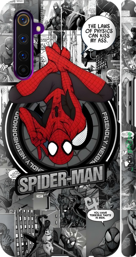 3D пластиковий матовий чехол Человек паук для Realme 6 Pro - 6279m-1893 изображение 