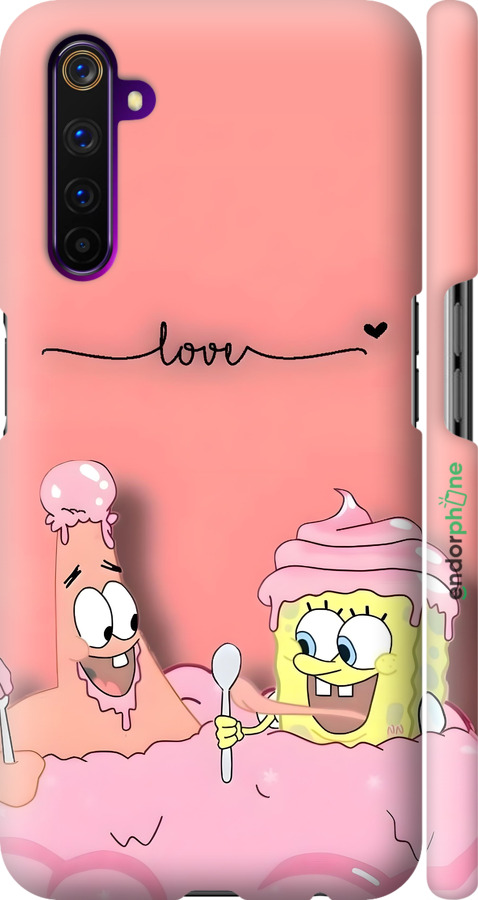 3D пластиковий матовий чехол Спанч Боб для Realme 6 Pro - 6282m-1893 изображение 