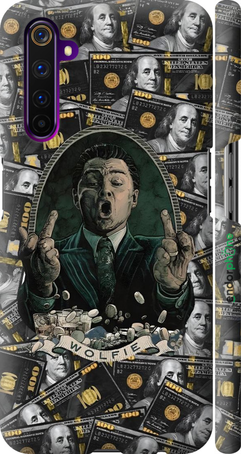 3D пластиковий матовий чехол Волк с валл стрит для Realme 6 Pro - 6287m-1893 изображение 