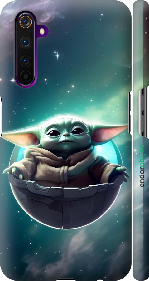 3D пластиковий матовий чехол Малышь йода для Realme 6 Pro - 6294m-1893 изображение 