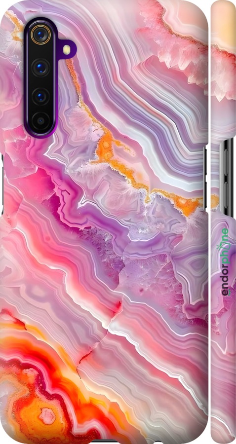 3D пластиковый матовый чехол Мрамор 2 для Realme 6 Pro - 6307m-1893 изображение 