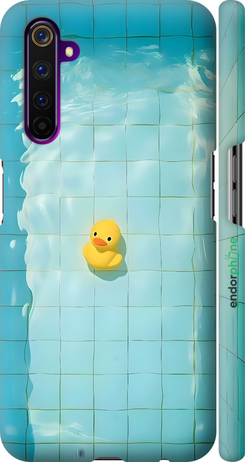 3D пластиковый матовый чехол Утенок для Realme 6 Pro - 6323m-1893 изображение 