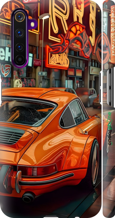 3D пластиковий матовий чехол Порше для Realme 6 Pro - 6334m-1893 изображение 