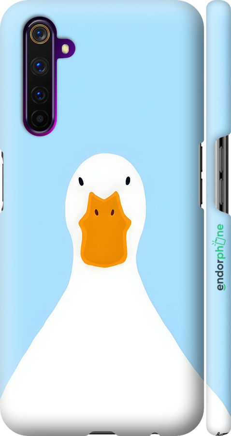 3D пластиковый матовый чехол Гусь для Realme 6 Pro - 6350m-1893 изображение 