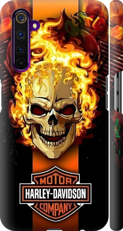 3D пластиковий матовий чехол Харлей девидсон для Realme 6 Pro - 6370m-1893 изображение 