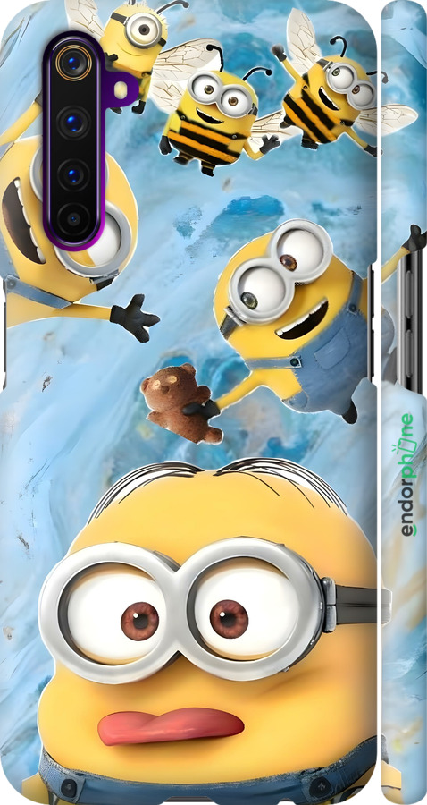 3D пластиковий матовий чехол Миньоны для Realme 6 Pro - 6386m-1893 изображение 