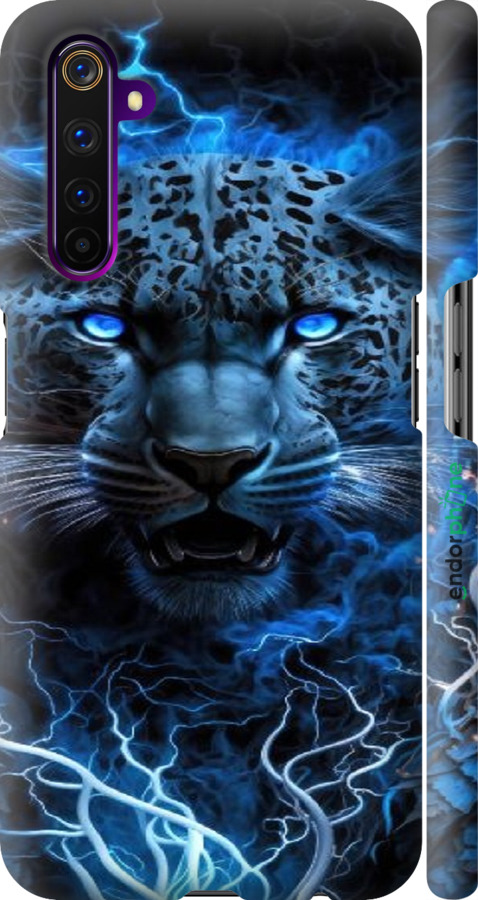 3D пластиковий матовий чехол Крижаний леопард для Realme 6 Pro - 6460m-1893 изображение 