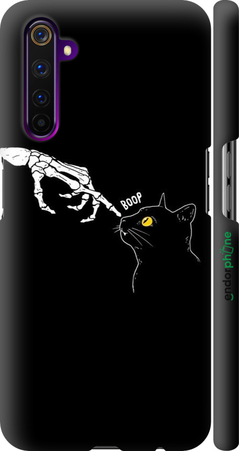 3D пластиковий матовий чехол Кішка для Realme 6 Pro - 6505m-1893 изображение 
