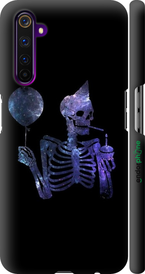 3D пластиковый матовый чехол Скелетное искусство для Realme 6 Pro - 6536m-1893 изображение 