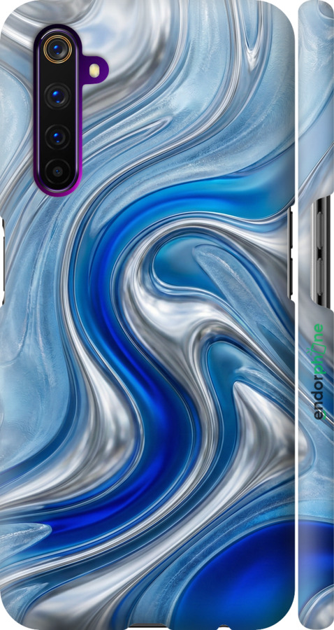 3D пластиковый матовый чехол Liquid Chrome для Realme 6 Pro - 6781m-1893 изображение 