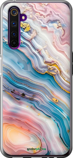 2D пластиковый чехол Мрамор красивый для Realme 6 Pro - 6376t-1893 изображение 