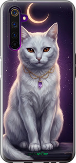 Силиконовый чехол Mystic White Cat Gothic Dark Purple Gold для Realme 6 Pro - 6805u-1893 изображение 