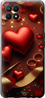 Силіконовий чехол Сердечки v3 для Realme 8i - 5833u-2518 изображение 