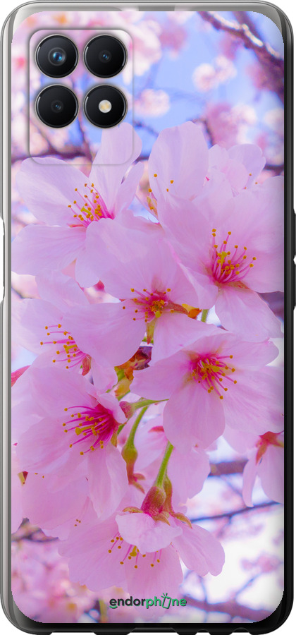 Силиконовый чехол Сакура для Realme 8i - 6029u-2518 изображение 