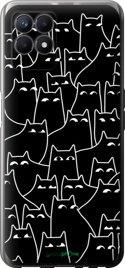 Силиконовый чехол С изображением кошек для Realme 8i - 6470u-2518 изображение 