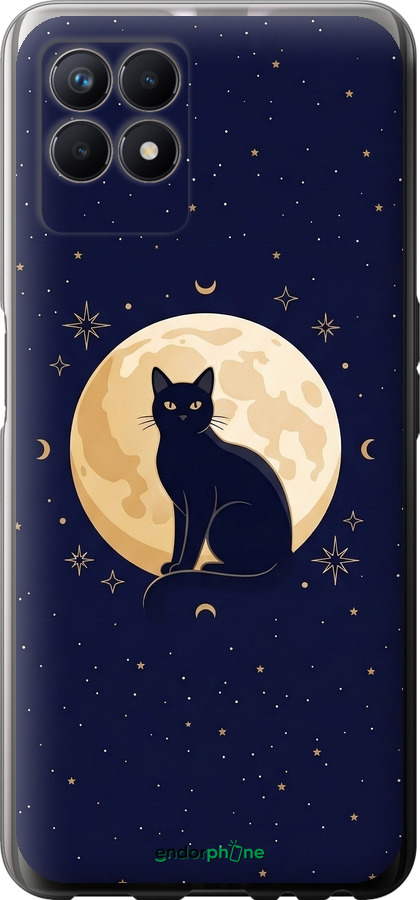 Силіконовий чехол Cute Cat Celestial/Witchy для Realme 8i - 6787u-2518 изображение 