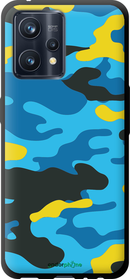 TPU чехол Желто-голубой камуфляж для Realme 9 Pro Plus - 1084b-2596 изображение 
