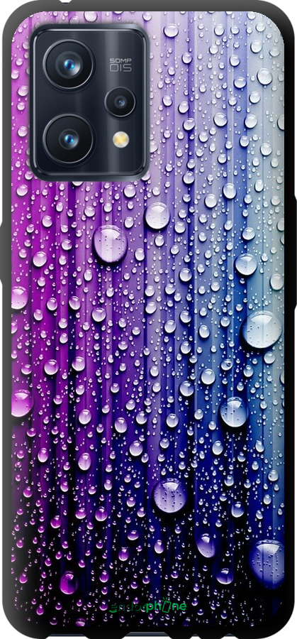 

TPU чорний чохол "Краплини води" для Realme 9 Pro Plus, Синій