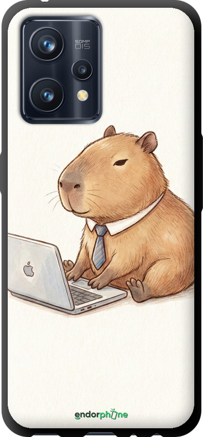 TPU чехол Funny Capybara CEO Working для Realme 9 - 6777b-2866 изображение 
