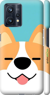 3D пластиковый матовый чехол Корги для Realme 9 Pro Plus - 6280m-2596 изображение 
