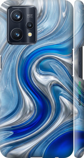 3D пластиковый матовый чехол Liquid Chrome для Realme 9 - 6781m-2866 изображение 