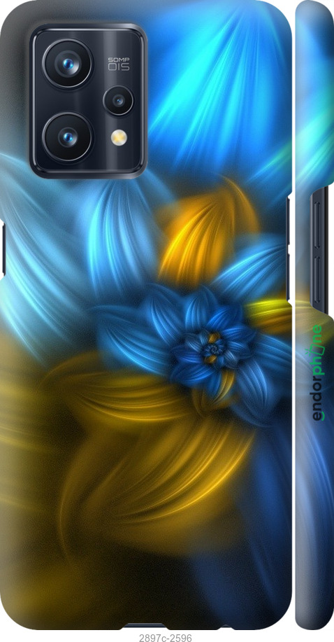 

3D пластиковий матовий чохол "Візерунок 46" для Realme 9 Pro Plus, Синій