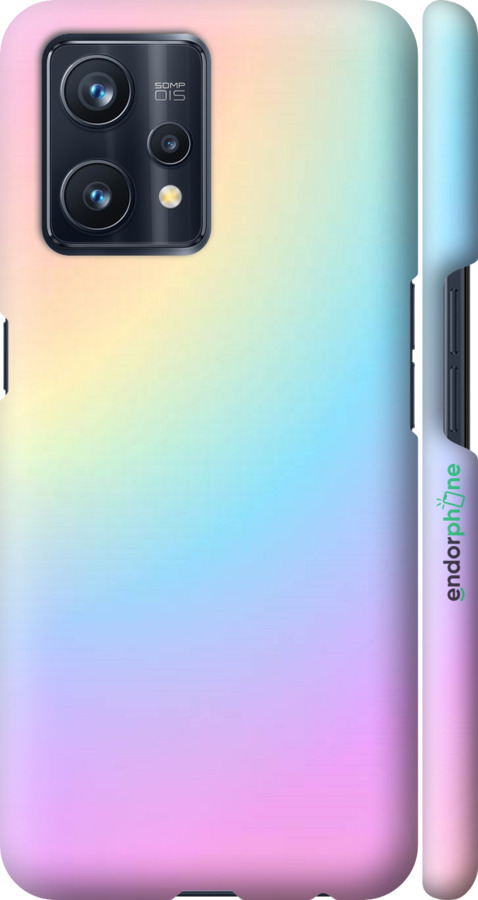 

3D пластиковий матовий чохол "Веселка 2" для Realme 9 Pro Plus, Рожевий