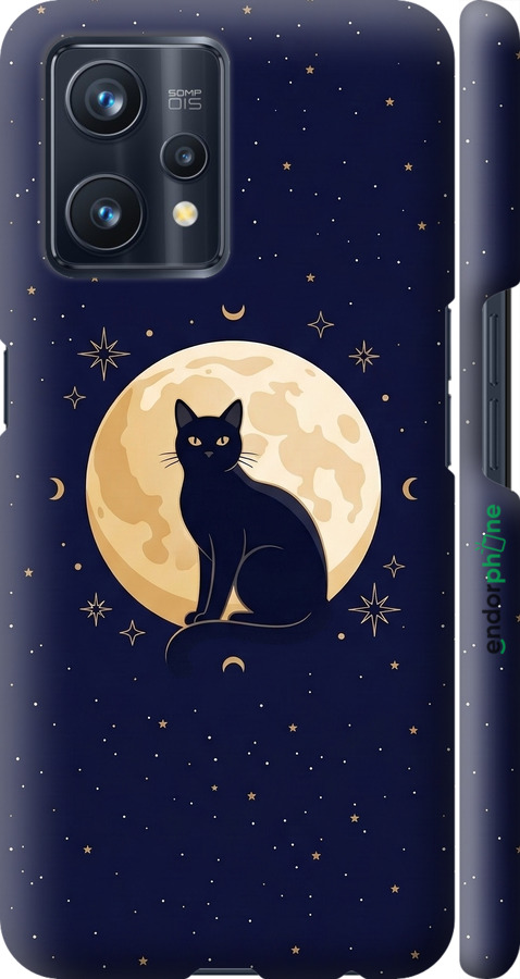 3D пластиковый матовый чехол Cute Cat Celestial/Witchy для Realme 9 - 6787m-2866 изображение 