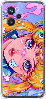 Силикон с усиленными углами чехол Сейлор Мун 4 для Realme 9 Pro Plus - 6353sp-2596 изображение 