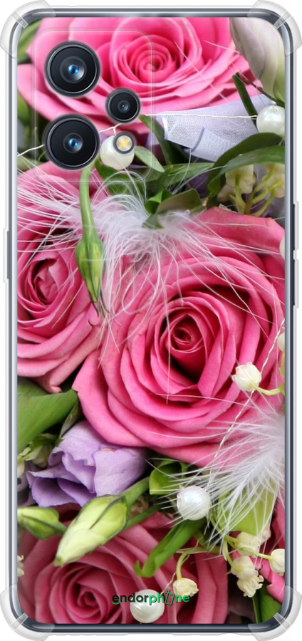 

Силіконовий протиударний с посиленими кутами чохол "Ніжність" для Realme 9 Pro Plus, Рожевий