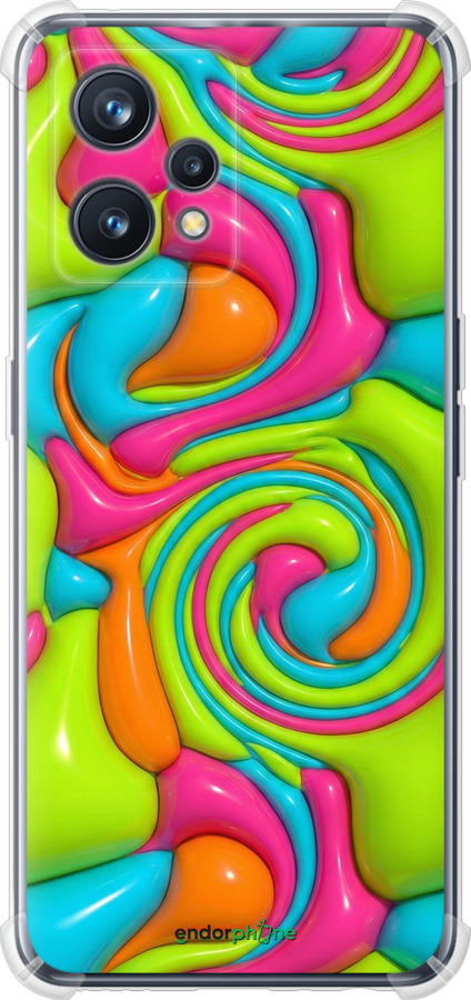 Силикон с усиленными углами чехол Y2K Jelly Dream для Realme 9 Pro Plus - 6780sp-2596 изображение 