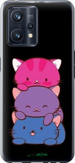 Силиконовый чехол Милые кошки для Realme 9 Pro Plus - 6518u-2596 изображение 