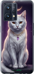 Силиконовый чехол Mystic White Cat Gothic Dark Purple Gold для Realme 9 Pro Plus - 6805u-2596 изображение 