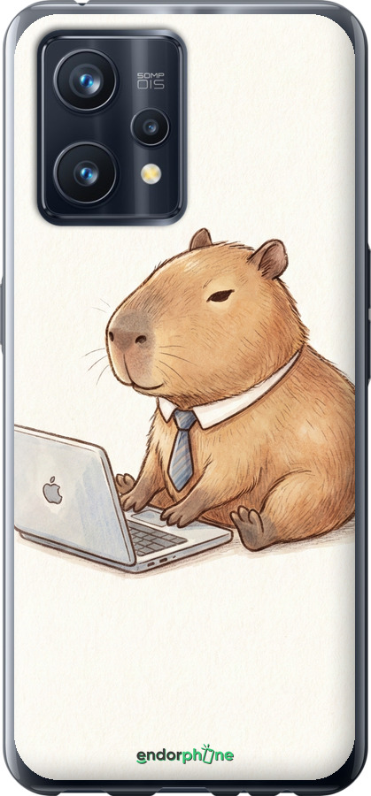 Силіконовий чехол Funny Capybara CEO Working для Realme 9 - 6777u-2866 изображение 