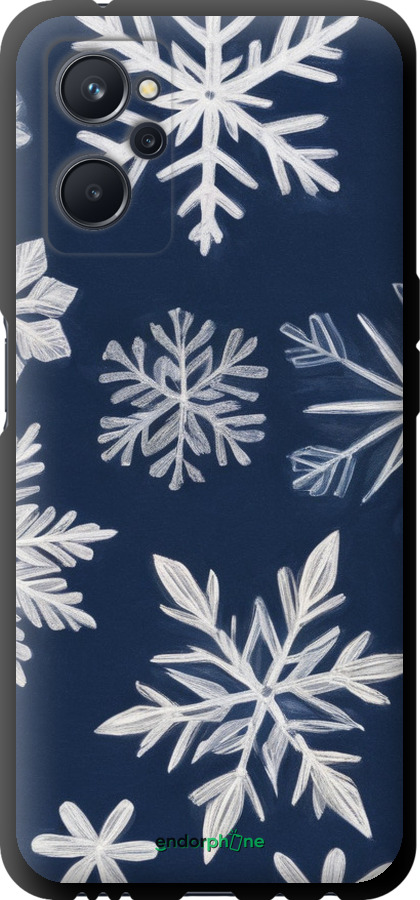 TPU чехол Снежинки для Realme 9i - 5821b-2705 изображение 